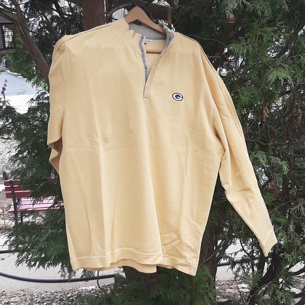 Mens double knit Packer sweater & free face sheild